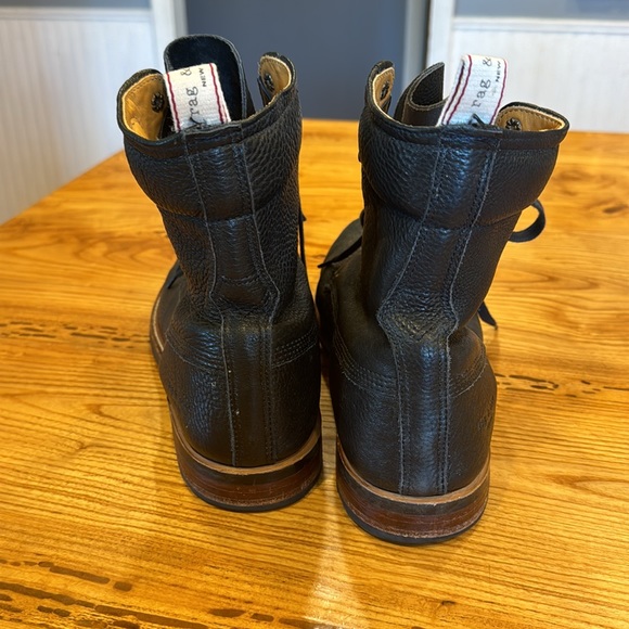 Rag’n’Bone officer black boots men’s 12 - Picture 4 of 7